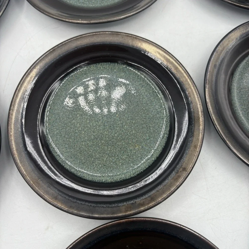 Mikasa‎ Gourmet Basics Dessert Bread Plates Jade Stoneware 6 1/8